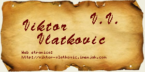 Viktor Vlatković vizit kartica